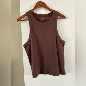 Old Navy Ribbed Chocolate Brown Tank Top